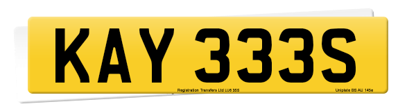 Registration number KAY 333S